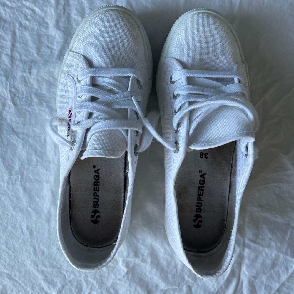 Superga Platform Sneaker White Canvas 2790